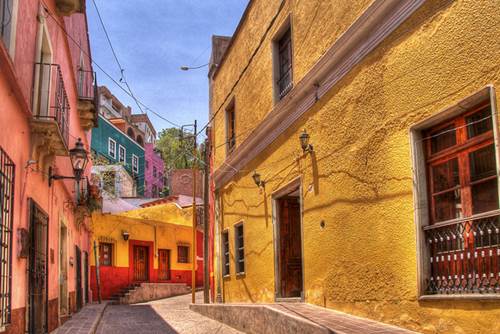 Phố cổ,con phố cổ ở Mexico,khám phá sắc màu cổ tích ở Mexico