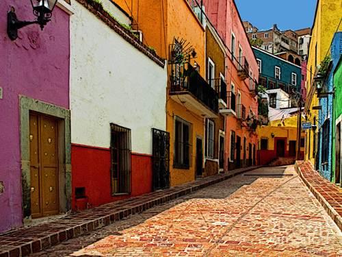 Phố cổ,con phố cổ ở Mexico,khám phá sắc màu cổ tích ở Mexico