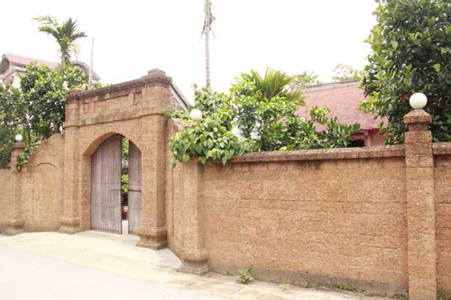 Nhà đẹp,thiết kế nhà,cổng nhà,cổng nhà xây bằng đá ong nghệ thuật