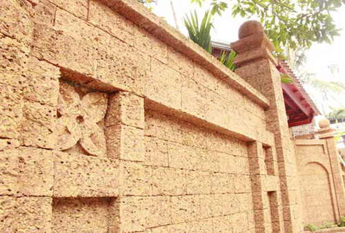 Nhà đẹp,thiết kế nhà,cổng nhà,cổng nhà xây bằng đá ong nghệ thuật