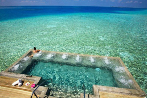Hồ bơi đẹp,Hồ bơi trong hang động,Du lịch Maldives,Hồ bơi vô cực SkyPark