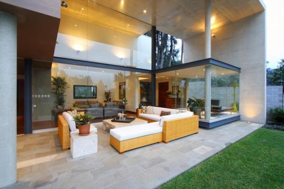 Nhà đẹp,nhà xuyên thấu,nhà thiết kế tường nhìn xuyên thấu
