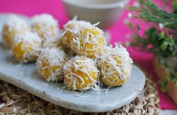 bánh bí đỏ dừa,làm bánh bí đỏ dừa,làm bánh dừa ngon