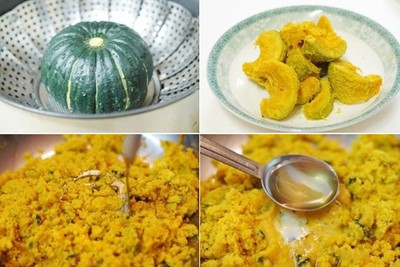 bánh bí đỏ dừa,làm bánh bí đỏ dừa,làm bánh dừa ngon