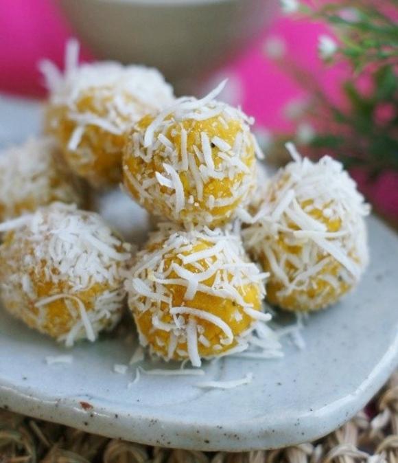 bánh bí đỏ dừa,làm bánh bí đỏ dừa,làm bánh dừa ngon