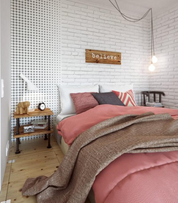 Căn hộ đẹp,trang trí căn hộ đẹp,thiết kế căn hộ với 45m2 đẹp với màu pastel