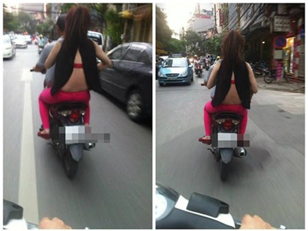 Vạch áo,vạch áo xem lưng của giới trẻ,trang phục phản cảm đường phố thời nay