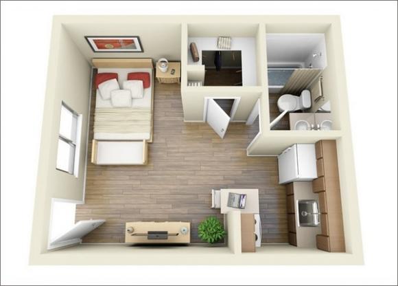 Thiết kế nhà,thiết kế hoàn hảo cho căn hộ chật chội