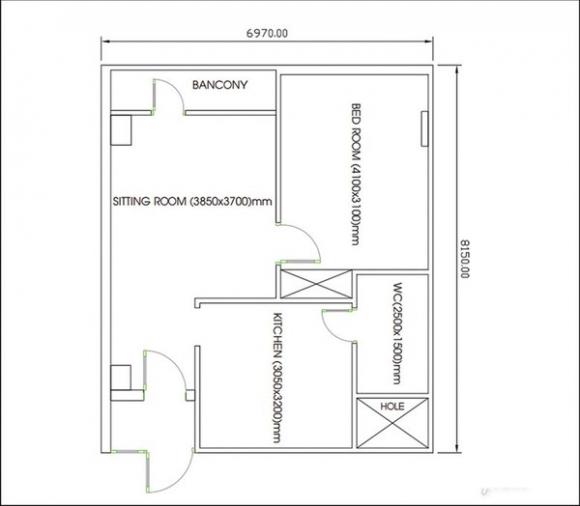 Thiết kế nhà,cải tạo phòng đẹp,cải tạo thêm phòng cho căn hộ 54m2