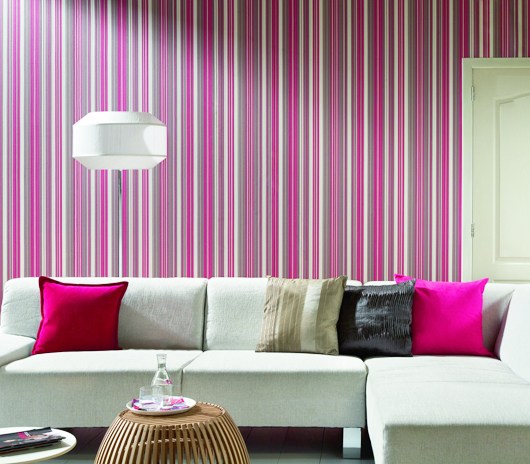 Trang trí nhà,trang trí phòng khách,trang trí phòng khách đơn giản nổi bật với giấy dán tường