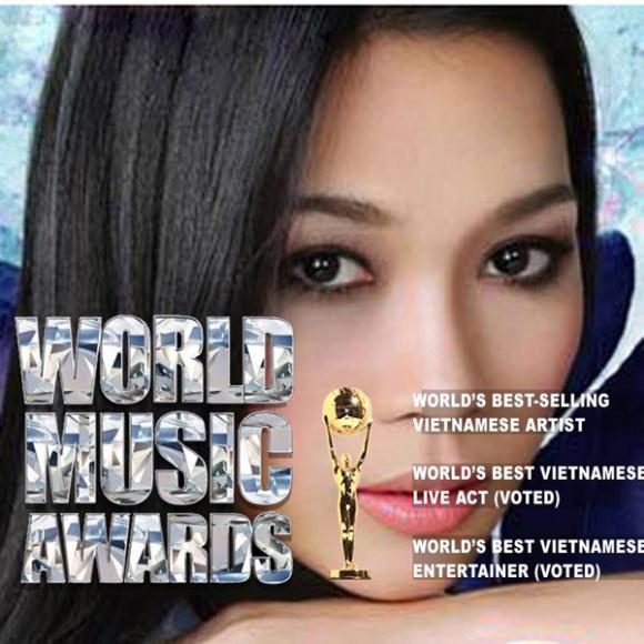 sao Việt, Mỹ Tâm, Mỹ Tâm đoạt giải thưởng quốc tế, Mỹ Tâm lập cú hattrick, World Musics Awards 2014