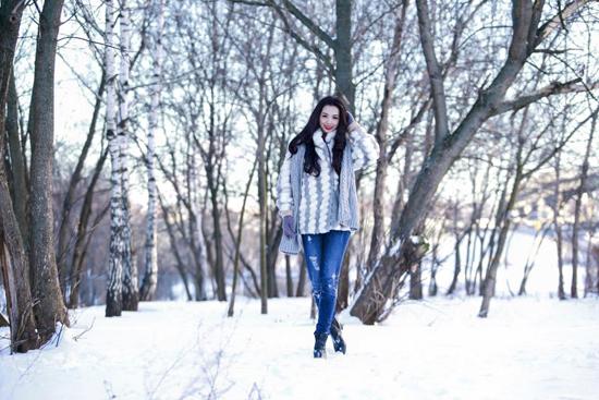 Thúy Hằng, Thúy Hằng giữa trời tuyết, Thúy Hằng ở Moscow, Thúy Hằng 2014, Thúy Hằng ảnh đẹp, sao Việt