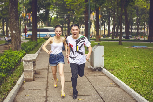 sao Việt, Kiện tướng Dancesport Hồng Việt, Bước nhảy hoàn vũ 2015, giám khảo Bước nhảy hoàn vũ tình tứ bên vợ, Kiện tướng dancesport  Thu Trang