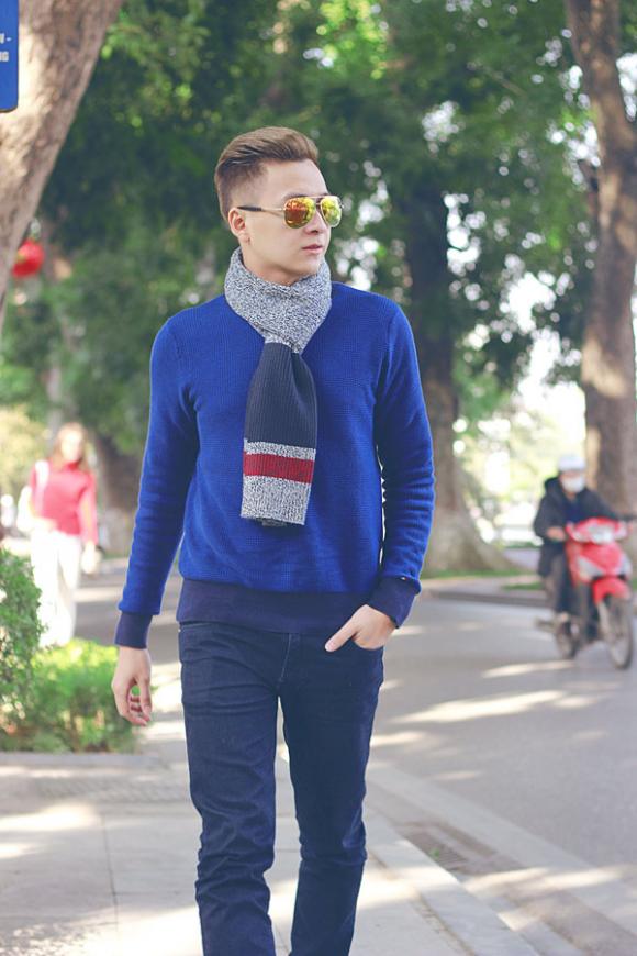 sao Việt,  chàng Bắp, Ngô Kiến Huy, bạn trai Khổng Tú Quỳnh, Ngô Kiến Huy đẹp trai giữa trời đông Hà Nội, Chàng trai năm ấy