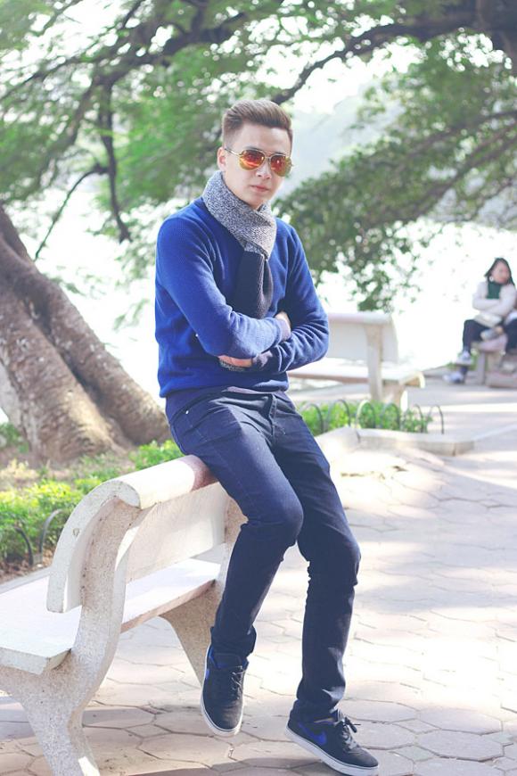 sao Việt,  chàng Bắp, Ngô Kiến Huy, bạn trai Khổng Tú Quỳnh, Ngô Kiến Huy đẹp trai giữa trời đông Hà Nội, Chàng trai năm ấy