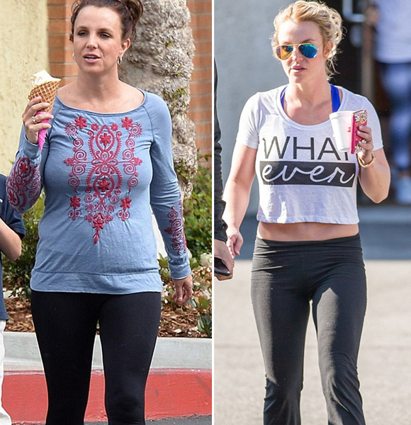 Britney Spears kheo bụng phẳng lỳ, Britney Spears luộm thuộm, Britney Spears xuống sắc