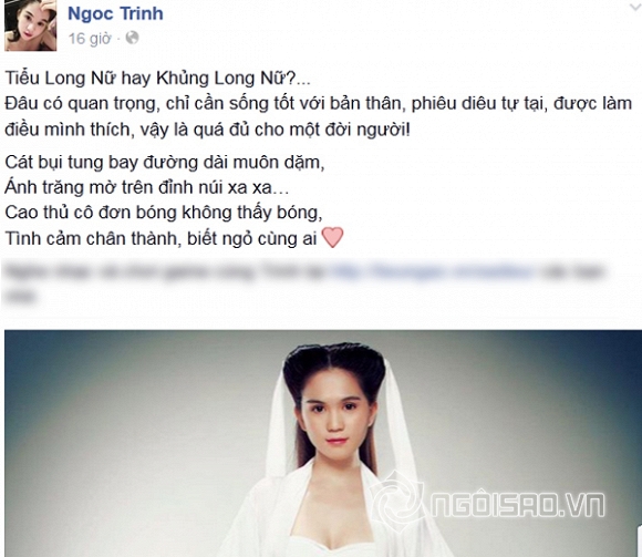 Ngọc Trinh,Tiểu Long Nữ,Ngọc Trinh bị chê,sao Việt,sao Viet,Tiểu Long Nữ phiên bản Ngọc Trinh