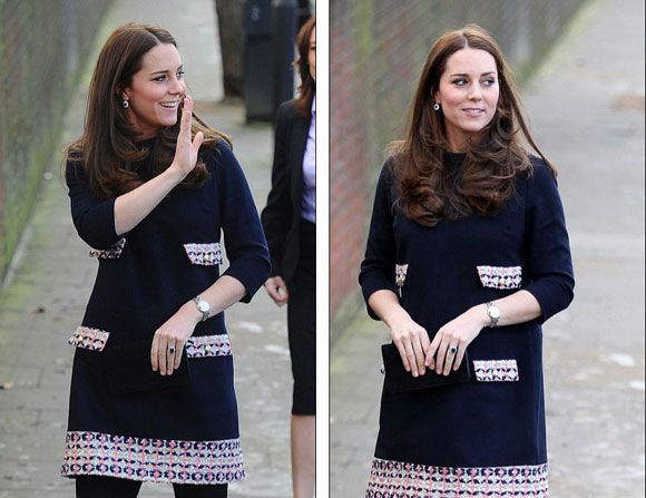 công nương Anh,Kate Middleton bầu bí,Hoàng gia Anh,công nương Kate Middleton,Kate diện váy 15 triệu đồng