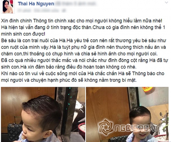 Thái Hà,siêu mẫu Thái Hà,Thái Hà có con,Thái Hà chưa kết hôn,con nuôi Thái Hà