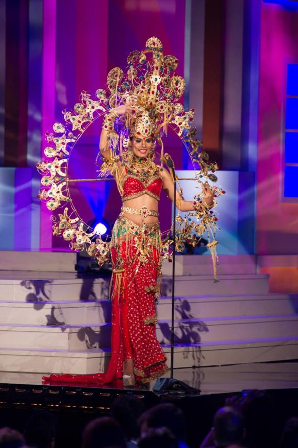 hoa hậu hoàn vũ 2014, miss universe, trang phục dân tộc, top 5, india, ấn độ, indonesia