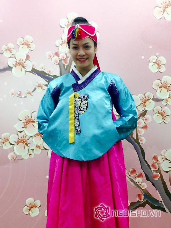 Nhật Kim Anh, Nhật Kim Anh mặc hanbok, Nhật Kim Anh  2015, sao việt, sao việt mặc hanbok