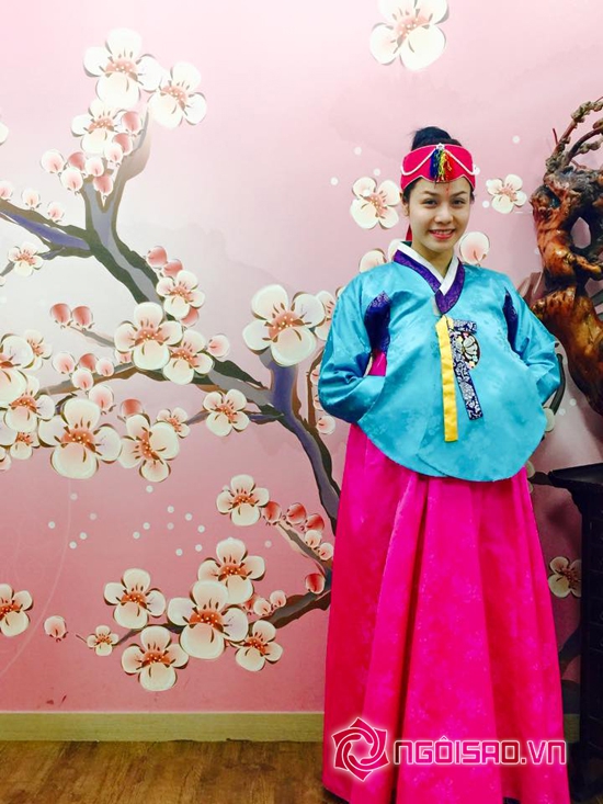 Nhật Kim Anh, Nhật Kim Anh mặc hanbok, Nhật Kim Anh  2015, sao việt, sao việt mặc hanbok