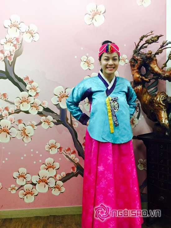 Nhật Kim Anh, Nhật Kim Anh mặc hanbok, Nhật Kim Anh  2015, sao việt, sao việt mặc hanbok