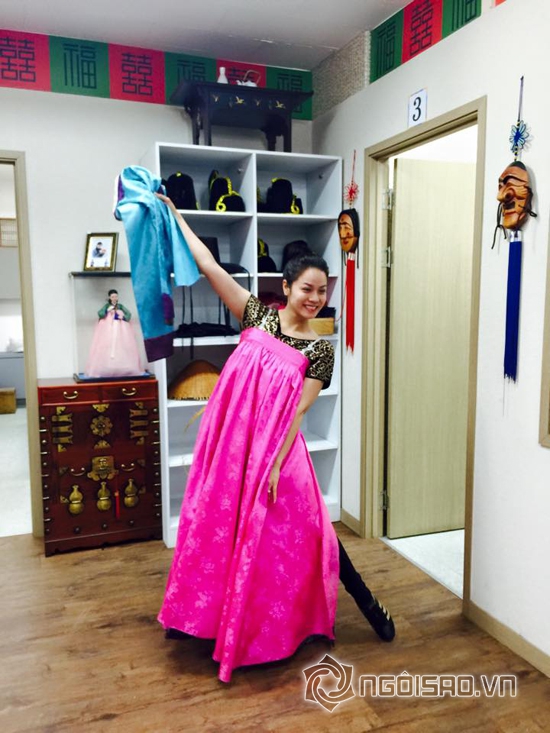 Nhật Kim Anh, Nhật Kim Anh mặc hanbok, Nhật Kim Anh  2015, sao việt, sao việt mặc hanbok