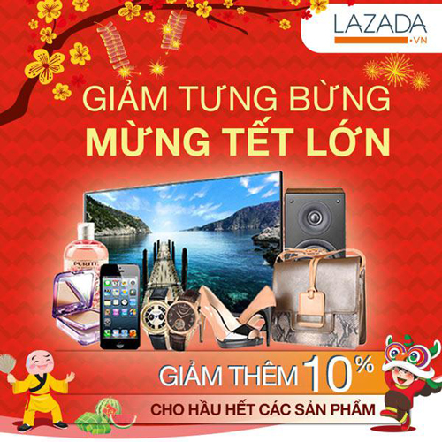 Lazada, Lazada khuyến mại, Mua hàng trực tuyến, Mua sắm trực tuyến