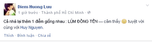 Diễm Hương khoe con trai có má lúm, Diễm Hương và Quang Huy, Diễm Hương sinh con