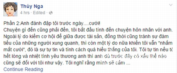 sao viet, ly hon, chia tay, hanh phuc do vo,Thuy Nga,Le Phuong,