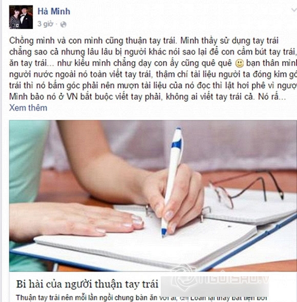 lý hải, minh hà, vợ lý hải, tay trái, dạy con