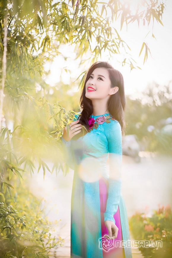 Sao việt,sao viet,á hậu huyền my,hoa hậu việt nam 2014,huyền my đẹp rạng rỡ,huyền my đón xuân