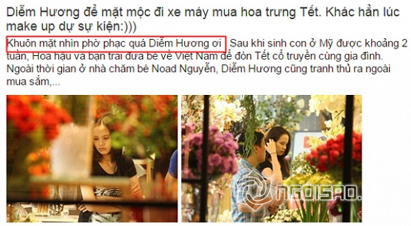 Diễm Hương,Diễm Hương sinh con,Diễm Hương bị chê xấu,Hoa hậu Diễm Hương