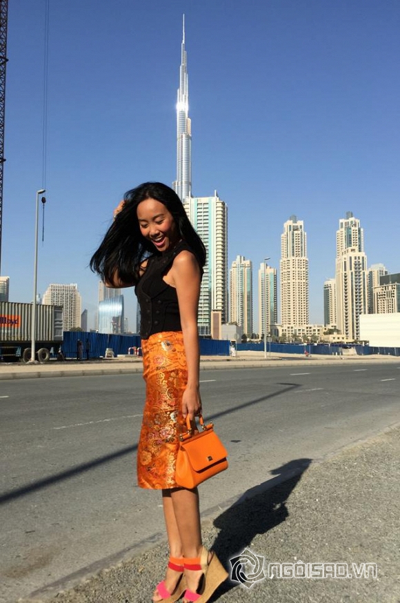 Đoan Trang,Đoan Trang tung tăng,Đoan Trang du lịch Dubai,vợ chồng Đoan Trang đi du lịch