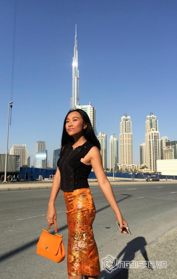 Đoan Trang,Đoan Trang tung tăng,Đoan Trang du lịch Dubai,vợ chồng Đoan Trang đi du lịch