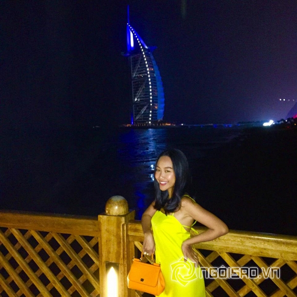 Đoan Trang,Đoan Trang tung tăng,Đoan Trang du lịch Dubai,vợ chồng Đoan Trang đi du lịch