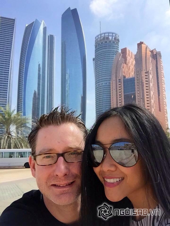 Đoan Trang và chồng tình cảm ở Dubai, vợ chồng Đoan Trang, con gái Đoan Trang
