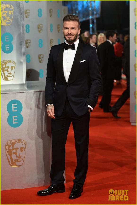 david beckham, lịch lãm, điển trai, ngôi sao quốc tế, lễ trao giải BAFTA  2015