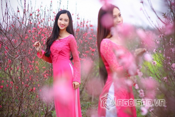 Sao việt,sao viet,á hậu đại dương vân quỳnh,á hậu đại dương hà thu,vân quỳnh hà thu diện áo dài