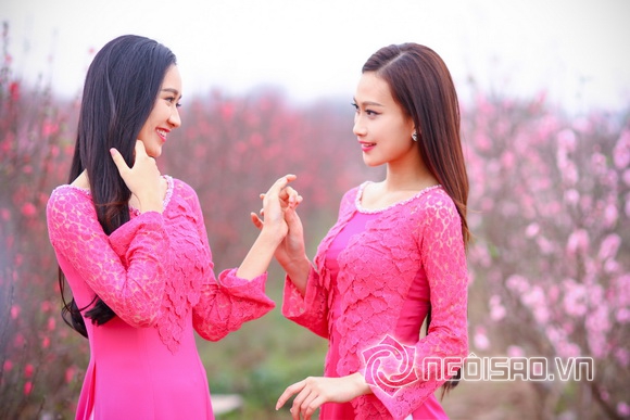 Sao việt,sao viet,á hậu đại dương vân quỳnh,á hậu đại dương hà thu,vân quỳnh hà thu diện áo dài