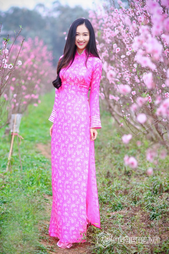 Sao việt,sao viet,á hậu đại dương vân quỳnh,á hậu đại dương hà thu,vân quỳnh hà thu diện áo dài