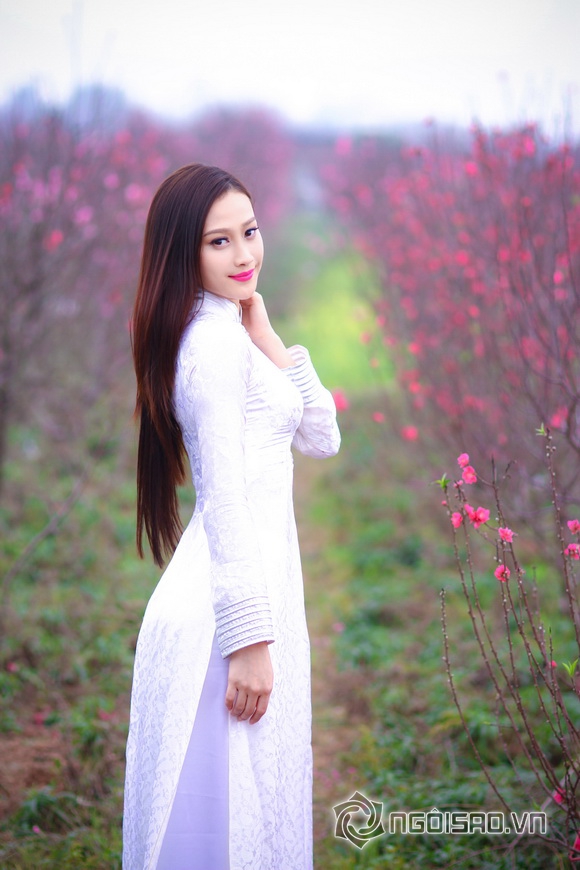 Sao việt,sao viet,á hậu đại dương vân quỳnh,á hậu đại dương hà thu,vân quỳnh hà thu diện áo dài