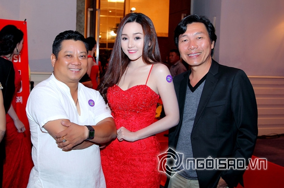 Diễn Viên Huỳnh Kim Khánh , Huỳnh Kim Khánh ,  Huỳnh Kim Khánh xinh đẹp diện váy đỏ rực mừng Xuân 2015, phim 