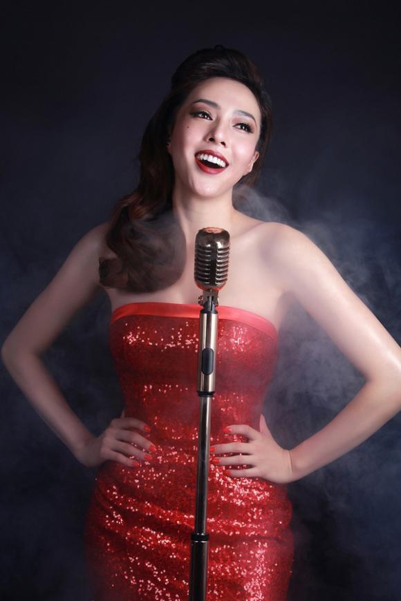 sao Việt, Hoa hậu Tài năng, Hoa hậu Nguyên Khánh, Hoa hậu Nguyên Khánh lấn sân sang ca hát, single Valentine riêng mình em
