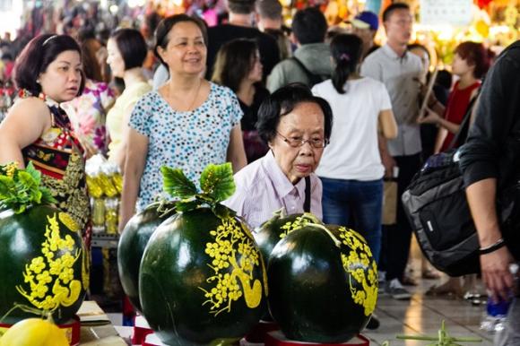 dưa hấu chạm khắc dưa hấu lạ khủng dưa thốt nốt xuân ất mùi
