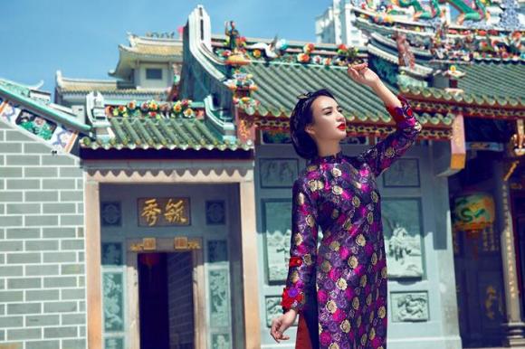 Hoa hậu Ngọc Diễm, Ngọc Diễm diện áo dài, sao Việt đón Tết