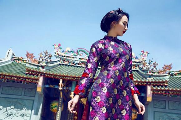 Hoa hậu Ngọc Diễm, Ngọc Diễm diện áo dài, sao Việt đón Tết