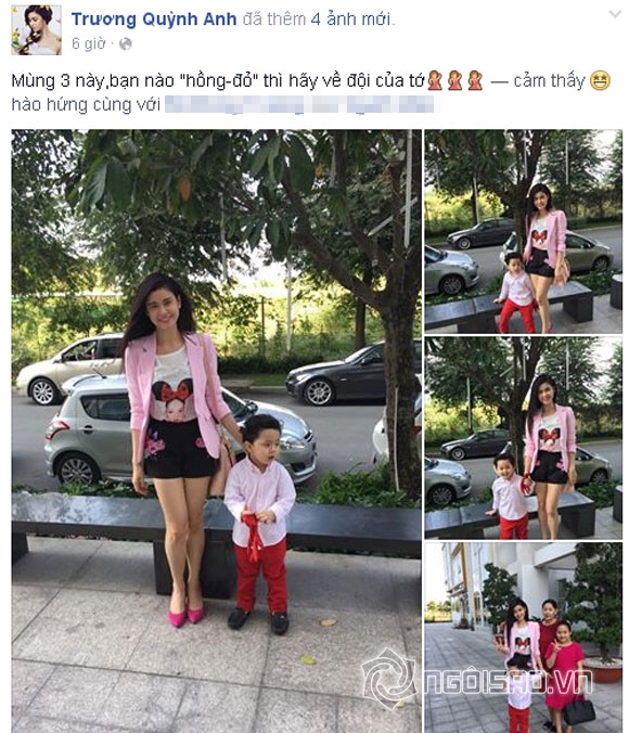 
trương quỳnh anh và con trai, mẹ con trương quỳnh anh sành điệu, con trai trương quỳnh anh