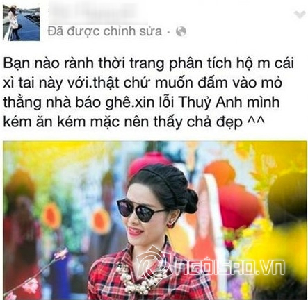 Vợ Đăng Khôi, bà xã Đăng Khôi, Thủy Anh, vợ Đăng Khôi phản pháo, vợ Đăng Khôi thời trang, vợ Đăng Khôi bị chê gout thời trang 